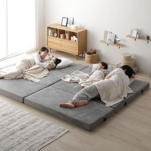 日本製　折り畳み三つ折りマットレス　6cm厚ワイドキング280cm幅アイボリー 日本製 折り畳み三つ折りマットレス 6cm厚ワイドキング280cm幅